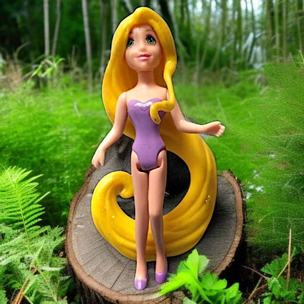 Magiclip Polly Pocket Tangled Rapunzel Doll Only Disney Princess Magic Clip Nude